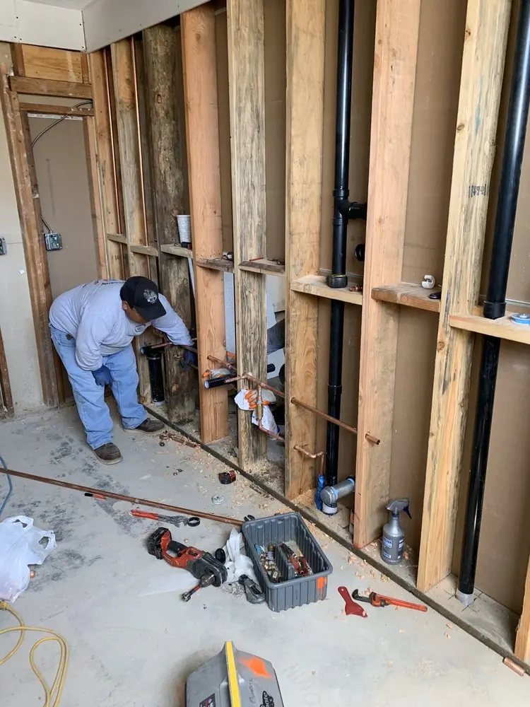 Commercial rough-in plumbing for Gas Line Repair in Rumford